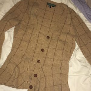 Ralph Lauren Wool Sweater - Peplum Cardigan